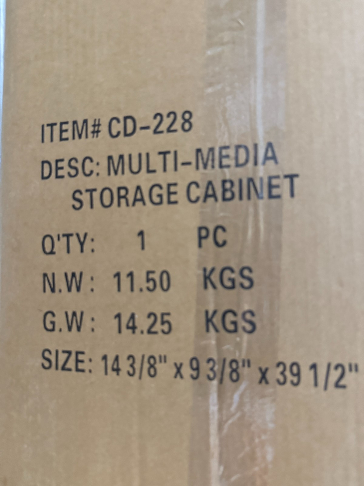 Leslie Dame CD-228 Library Design Multi Media Storage Cabinet OAK New!