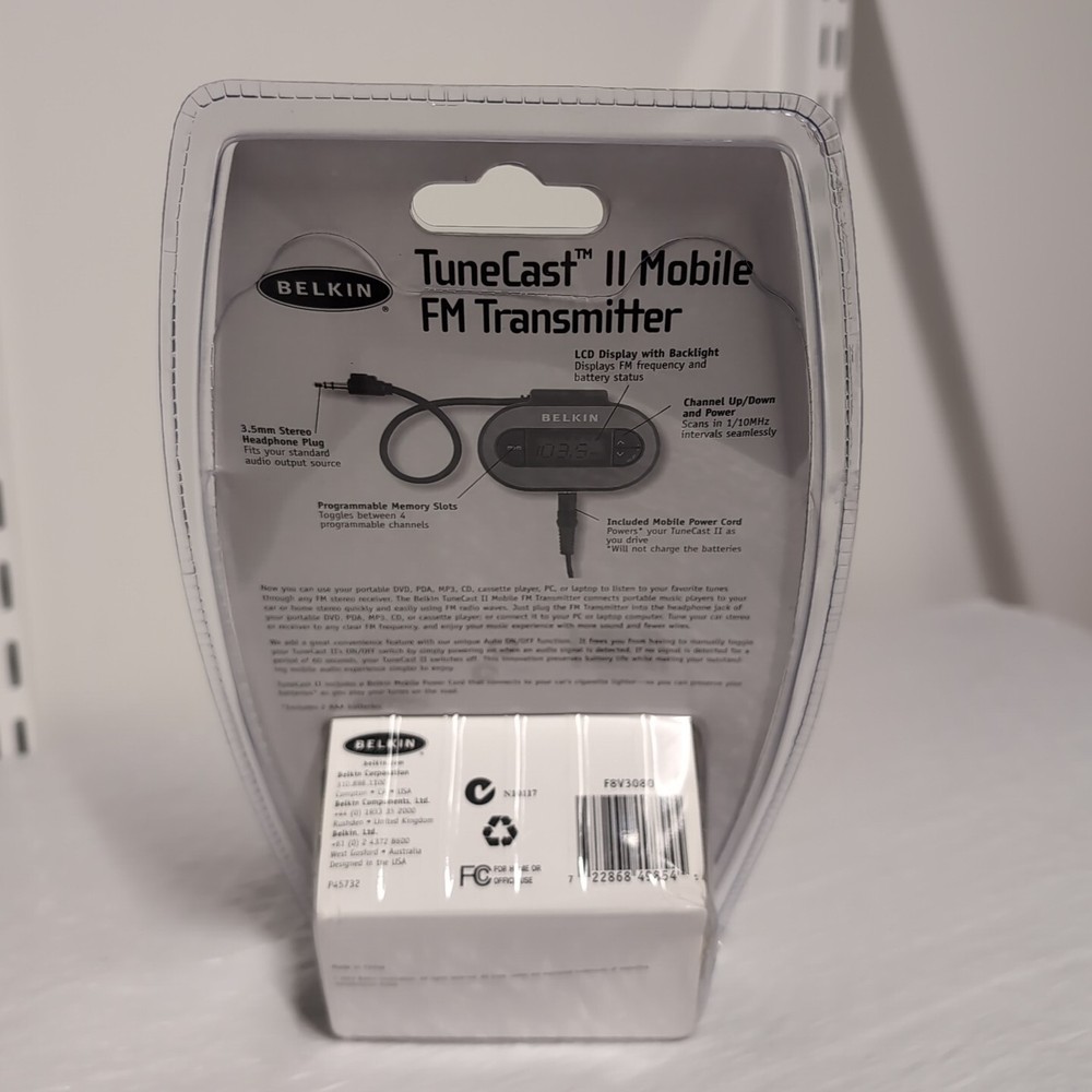 Belkin TuneCast II Mobile FM Transmitter New In Box