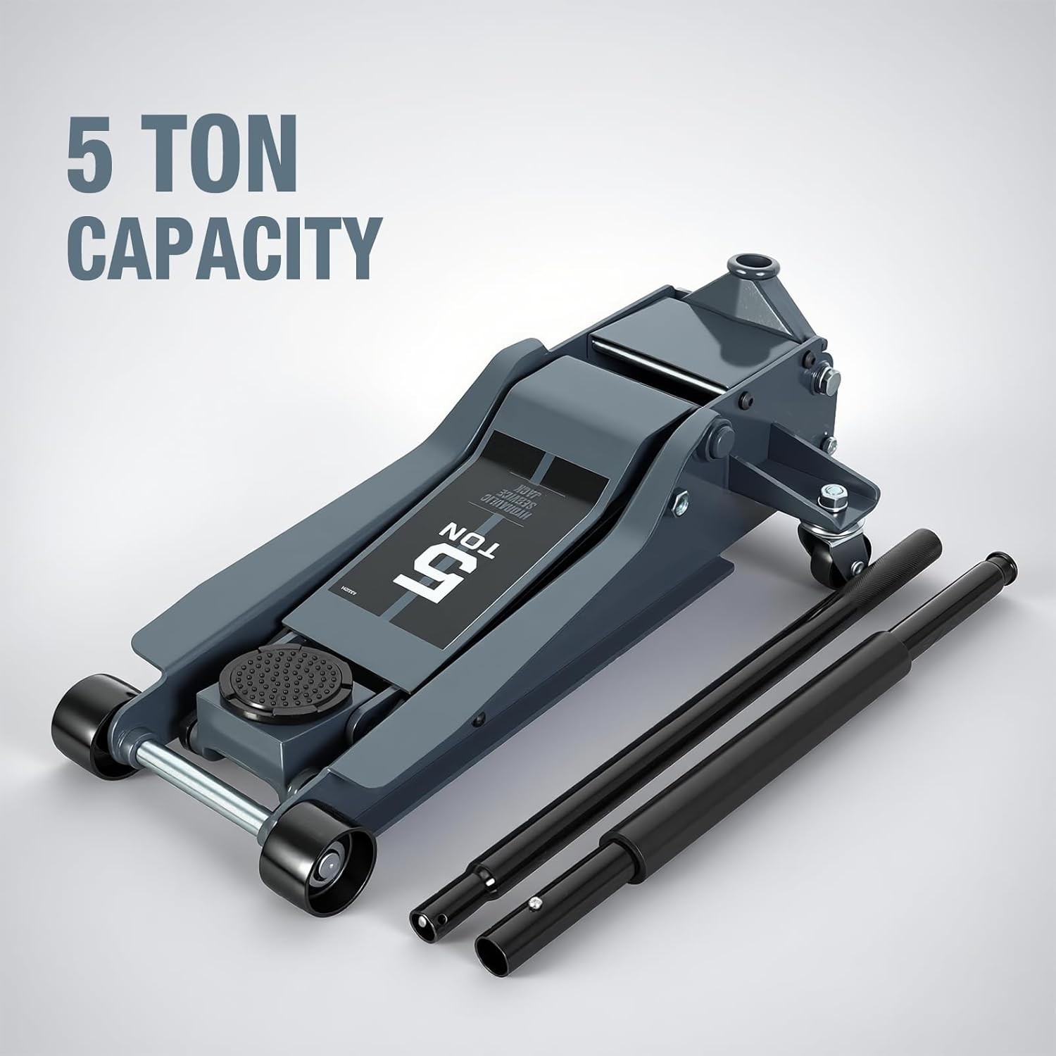 5 Ton Floor Jack Hydraulic Low Profile Floor Jack Lift Pump, , 5 Ton Grey