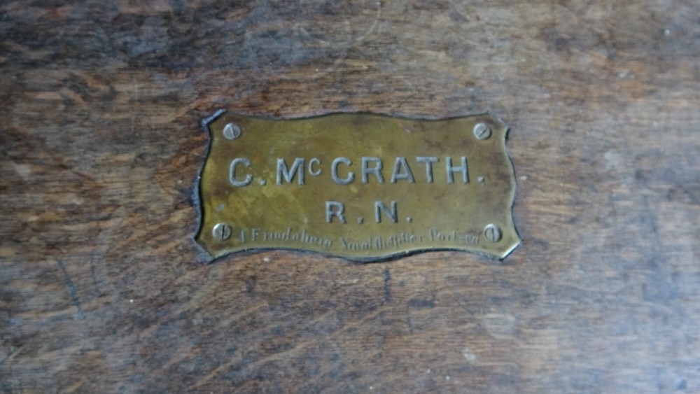 Old shipping box Naval Mc Crath