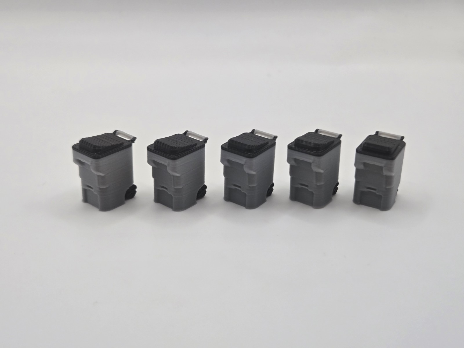 1/64 Scale Trash Bins *5 Pack* in Grey