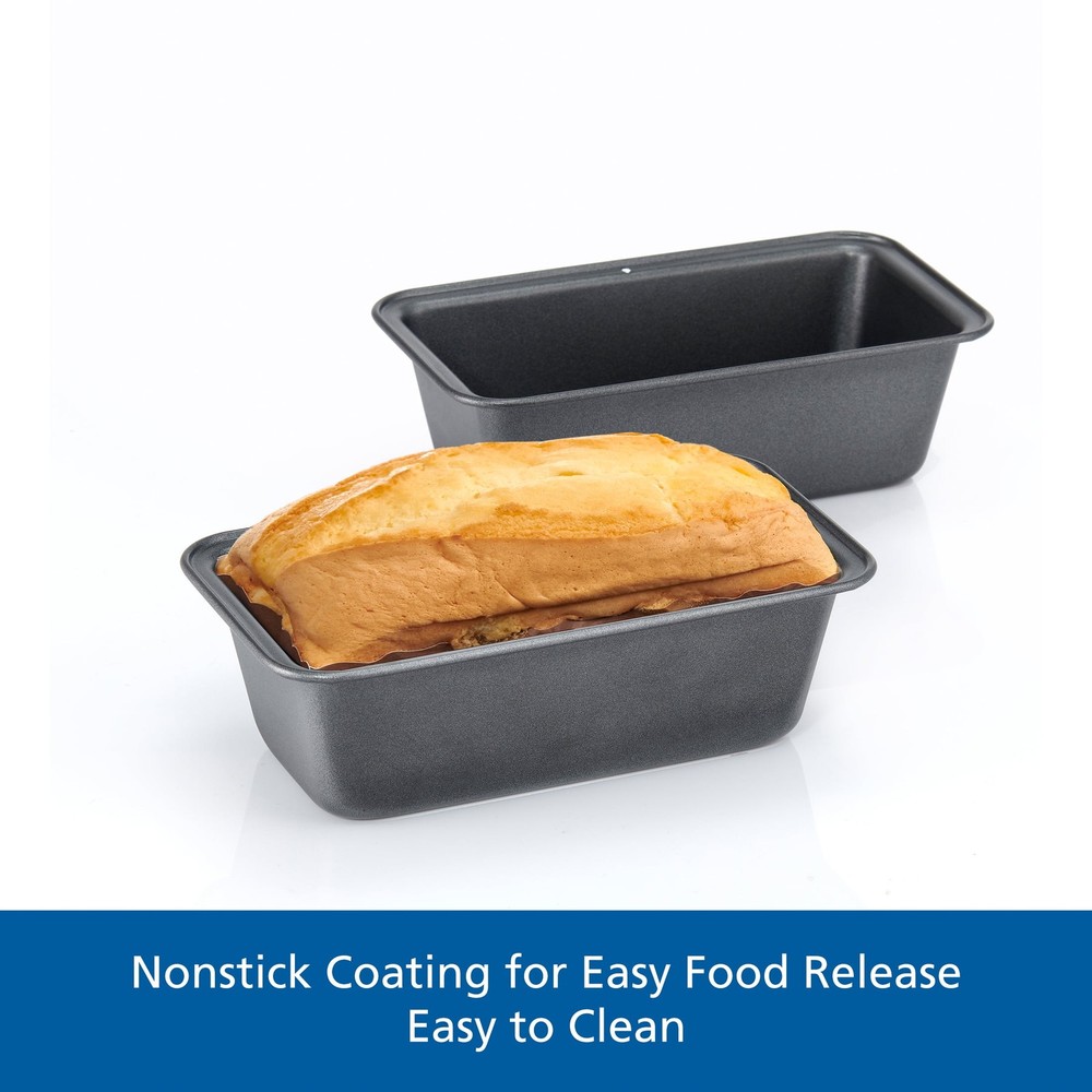 Nonstick Mini Loaf Pan 5.7x3x2 inch 2 Pack Small Bread Baking