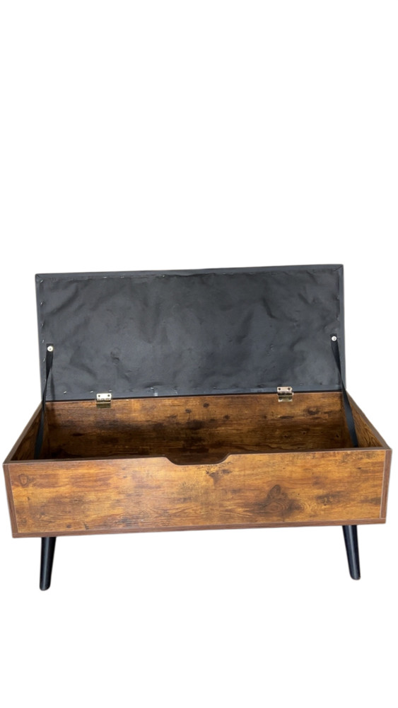 Midcentury storage bench w/hidden storage
