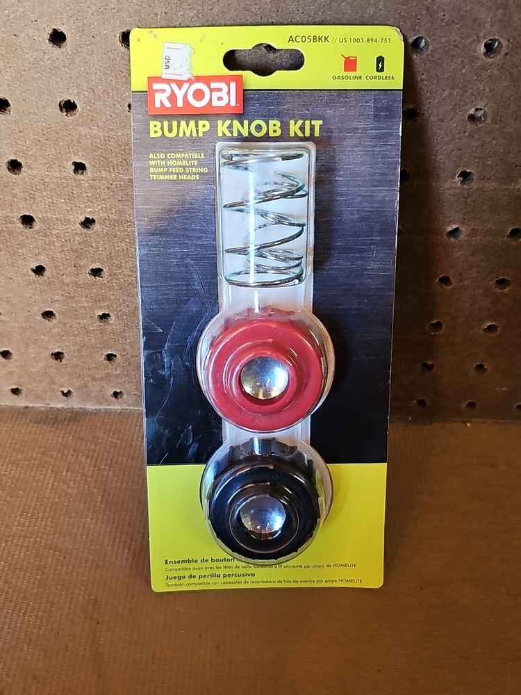 Ryobi AC05BKK Replacement Bump Knob and Spring Kit for String Trimmer New