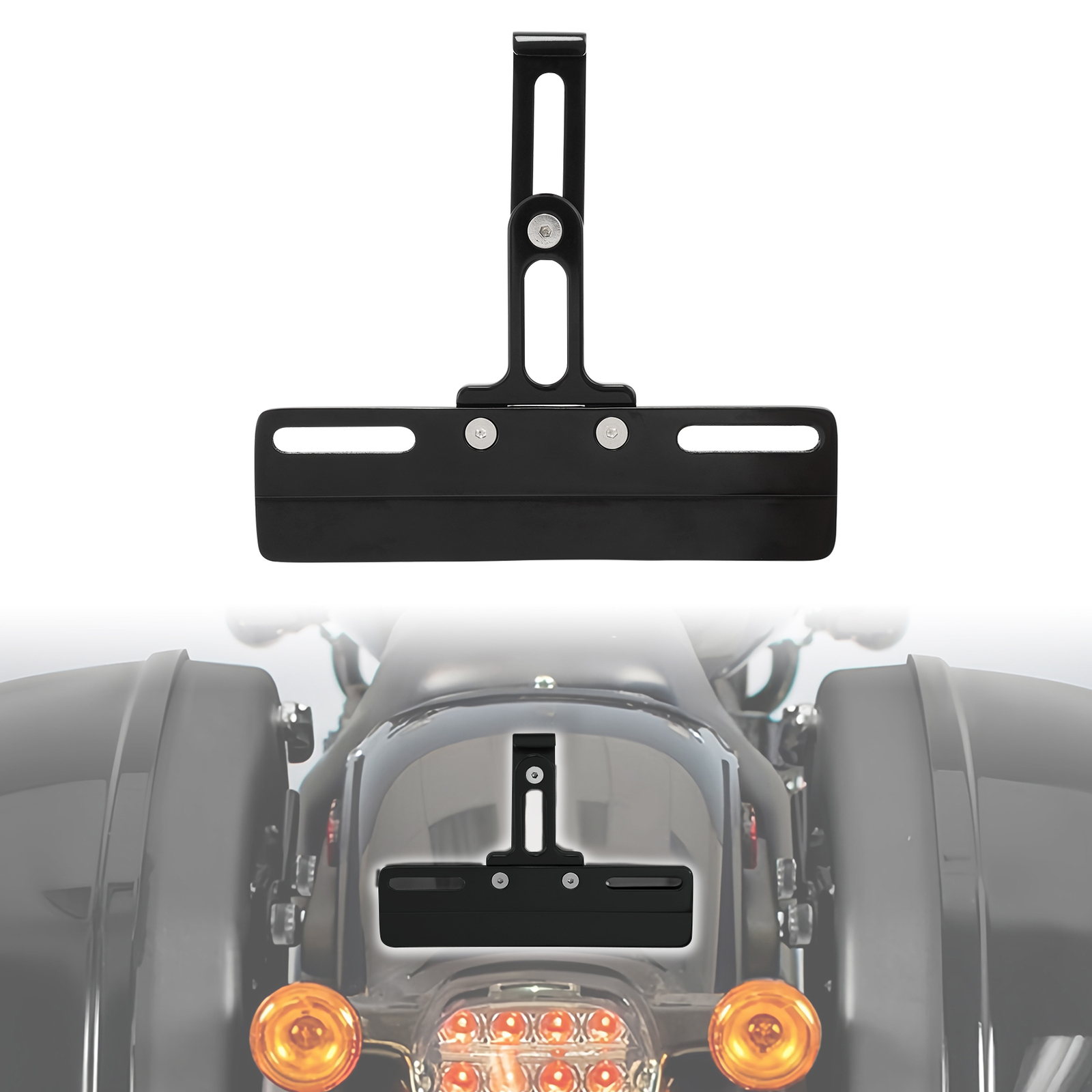 License Plate Holder Rear Bracket Mount Fit For Harley Dyna 99-17 Softail 99-25