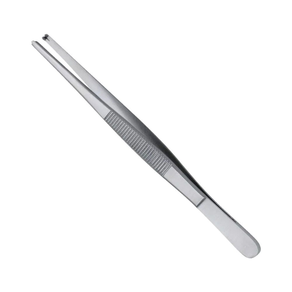 Standard Pattern Tissue Forceps, 5.5", Straight, 3 x 4 Teeth, Premium