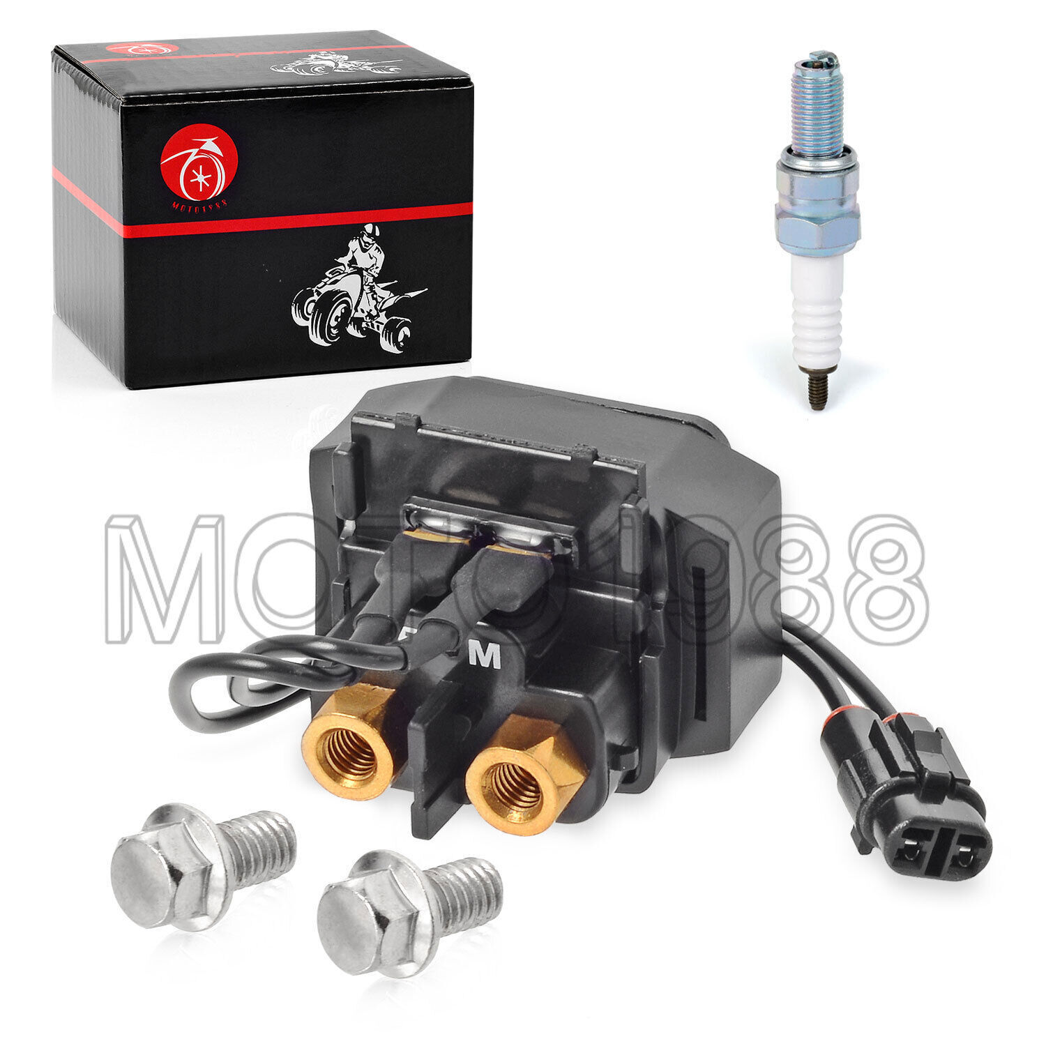 Starter Relay Solenoid w/Spark Plug for Yamaha Grizzly 600 YFM600 1999 2000 2001