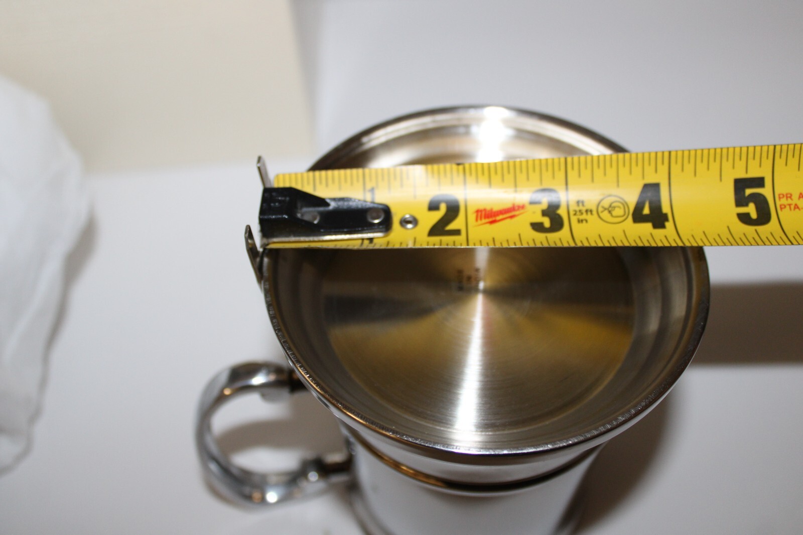 STAINLESS STEEL SILVERTONE TANKARD MUG VINTAGE THINGS REMEMBERED BEER STEIN