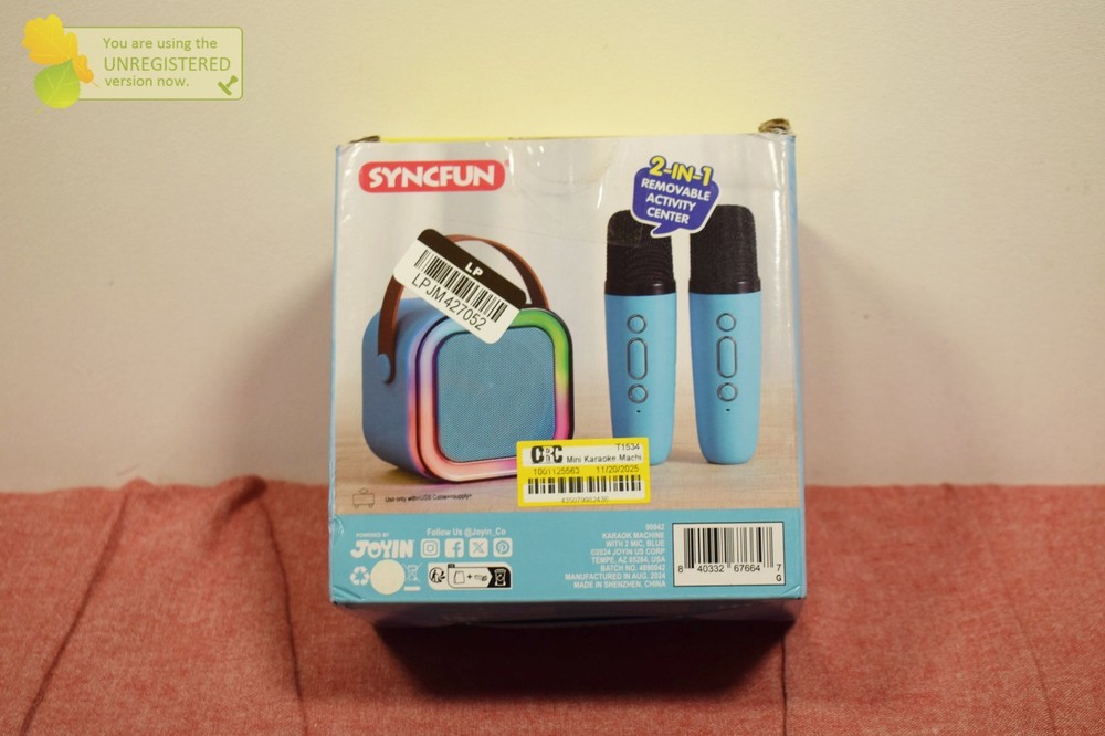 Mini Karaoke Machine with 2 Wireless Microphones