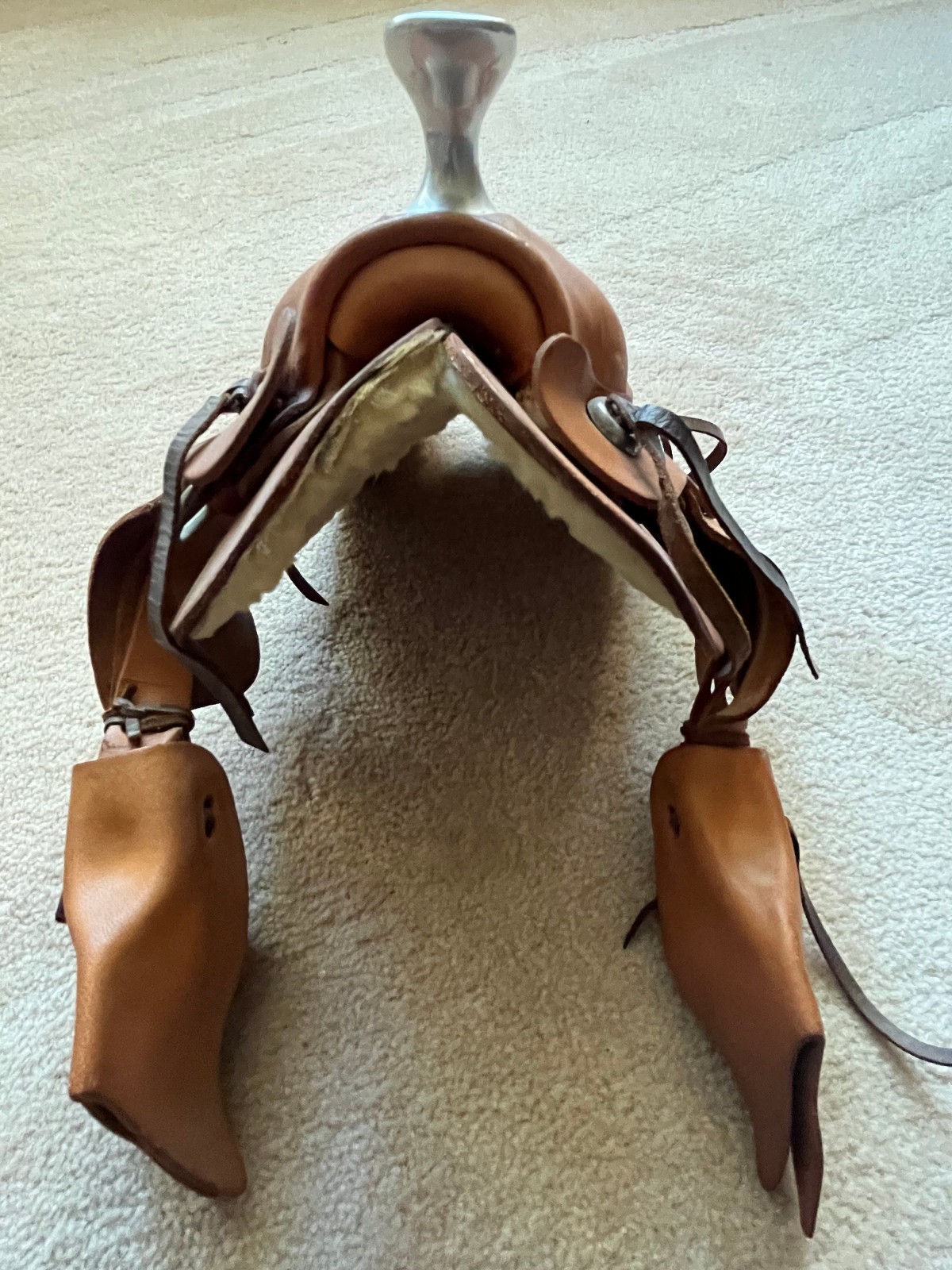 Miniature Western Saddle Salesman Sample Vintage Seat Length 9.5 Inches Ranch