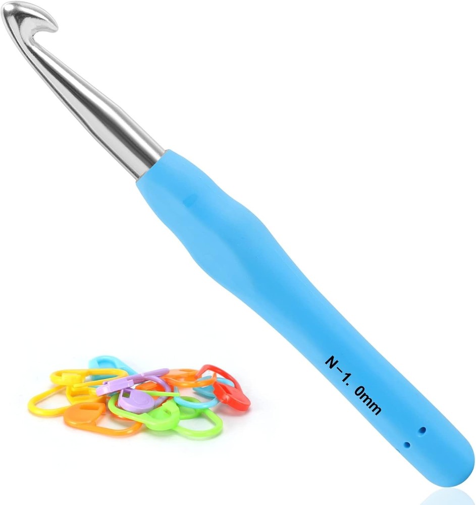 Professional Extra Long 10mm Crochet Hooks, Ergonomic Handle Set for Beginner...