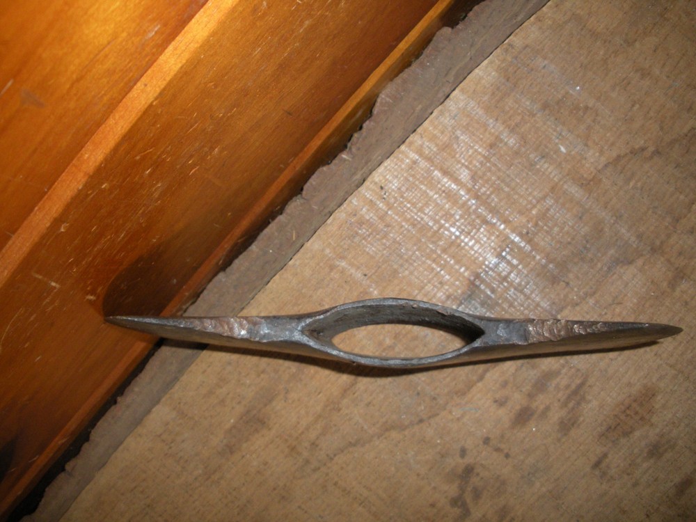 Vintage BLUE JUNIATA Double Bit Axe Head / Mann / C.H. Miller