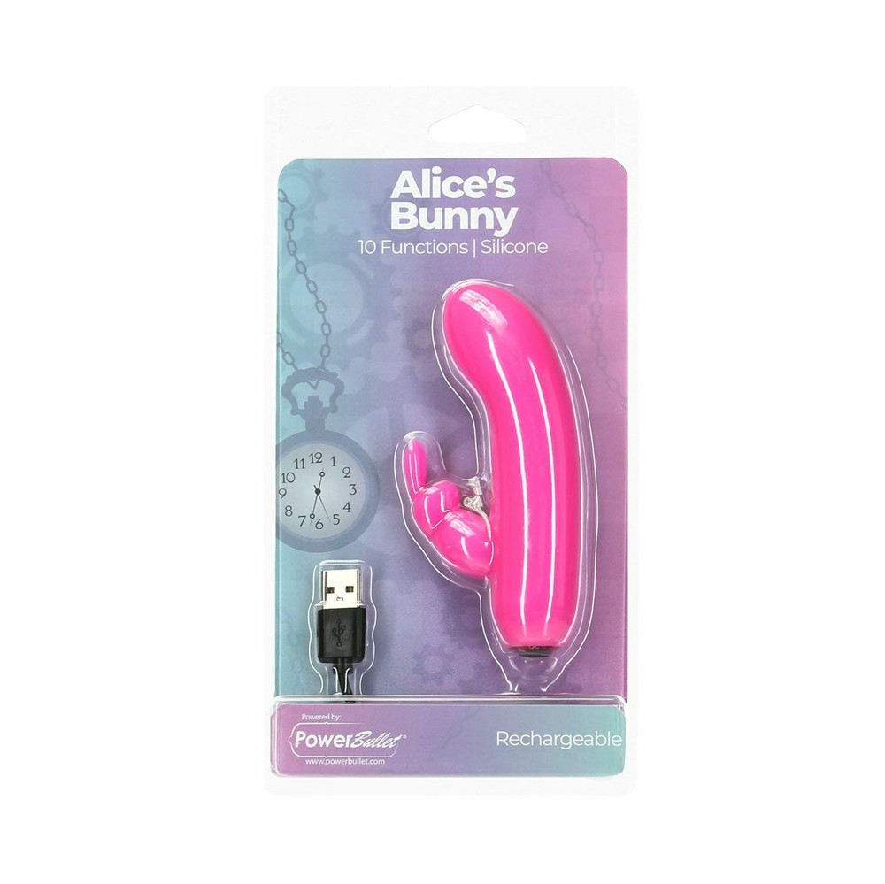 Powerful Rechargeable Bullet Vibrator w/ Removable Rabbit Sleeve Clit Stimulator
