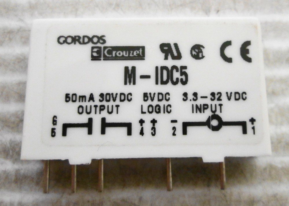 Gordos M-IDC5 Solid State Relay 50mA 30VDC Output 3.3-32VDC Input 5VDC Logic