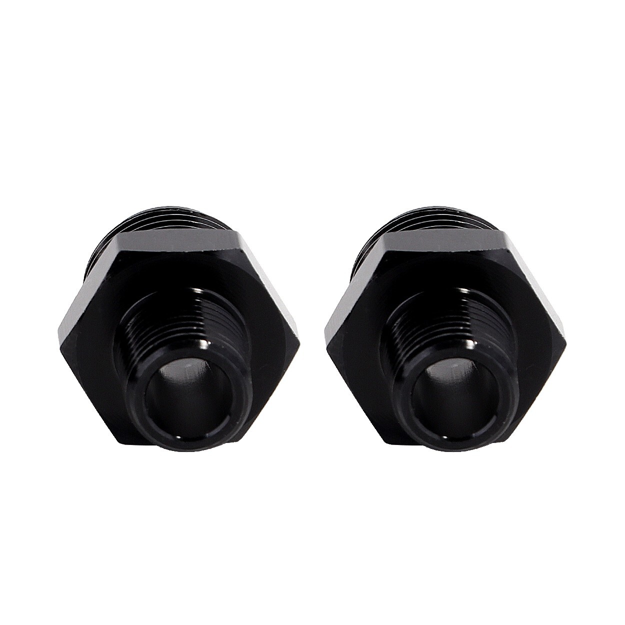 1/8" NPT to 4AN Fitting Male Straight Fittings Adapter Aluminum Black 2Pcs