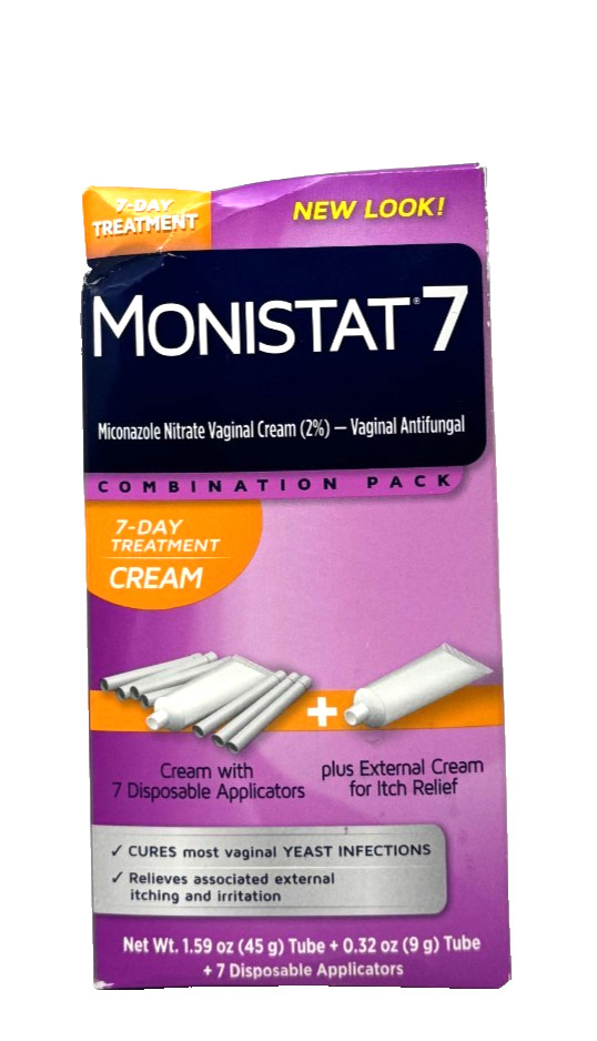 MONISTAT 7 • COMBINATION PACK • 7 Applicator + Cream Kit • EXP : 07/2026