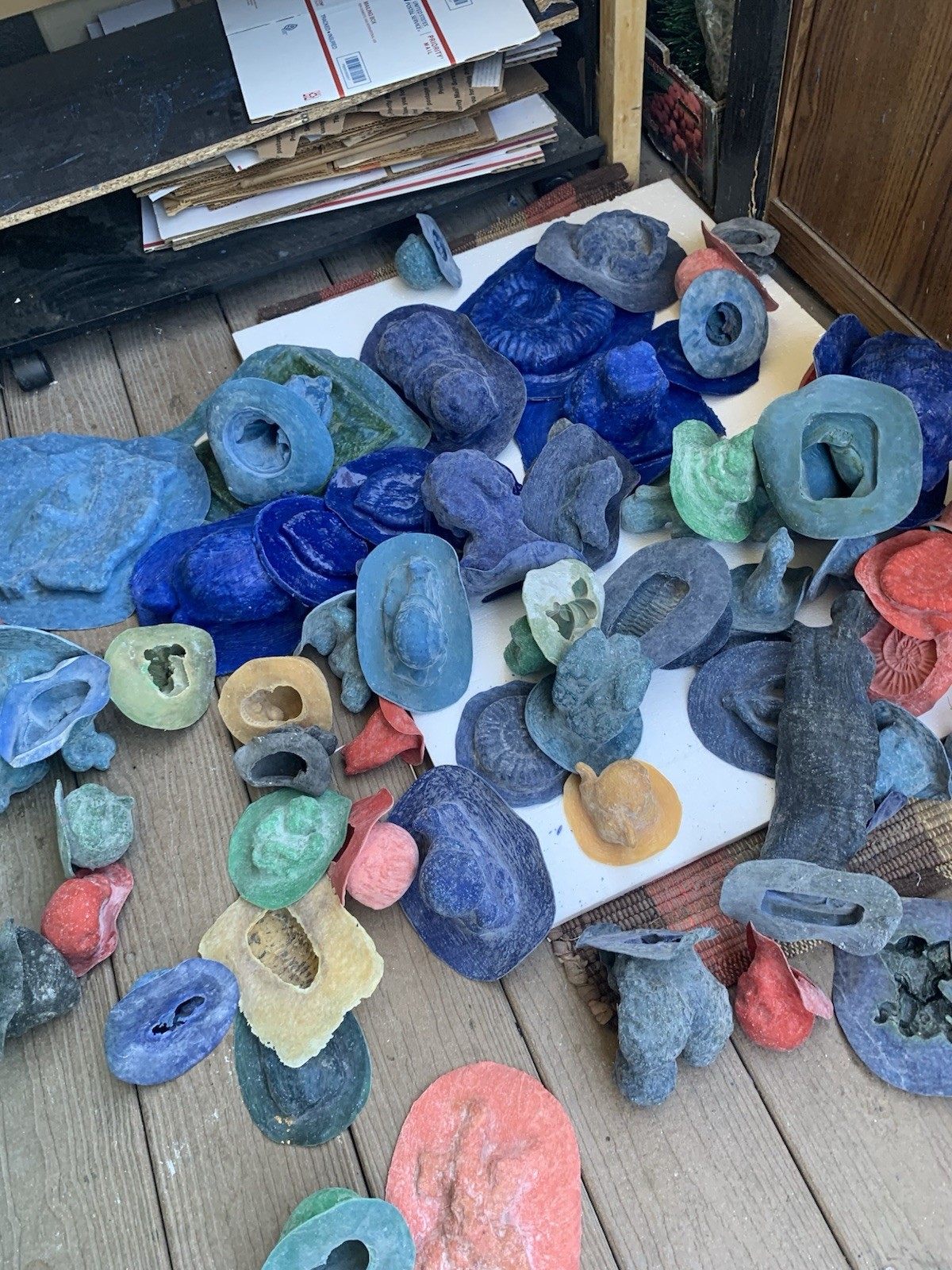 LATEX RUBBER MOLD + Fiberglass casing Large Lion H. 23” YKM-5119A Made In USA