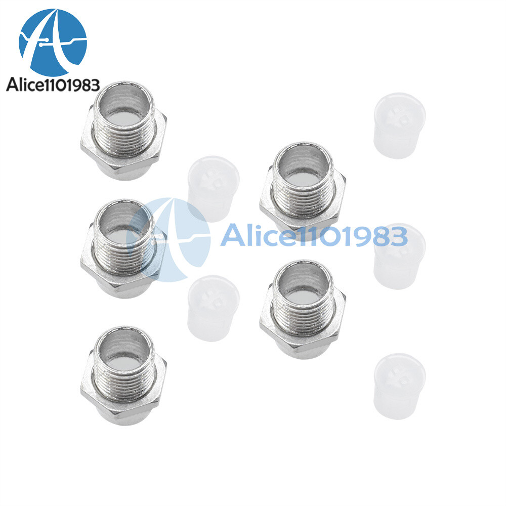 10 x 5MM Chrome Metal Silver Bezel LED Holder Panel Display Mount Base Rubber