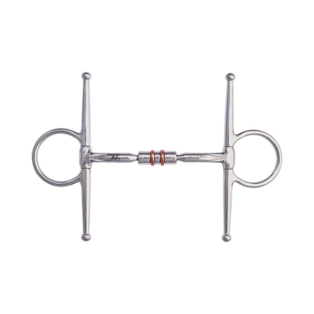 AK Full Cheek Rotary Double Cooper Roller Snaffle Horse Riding Bit