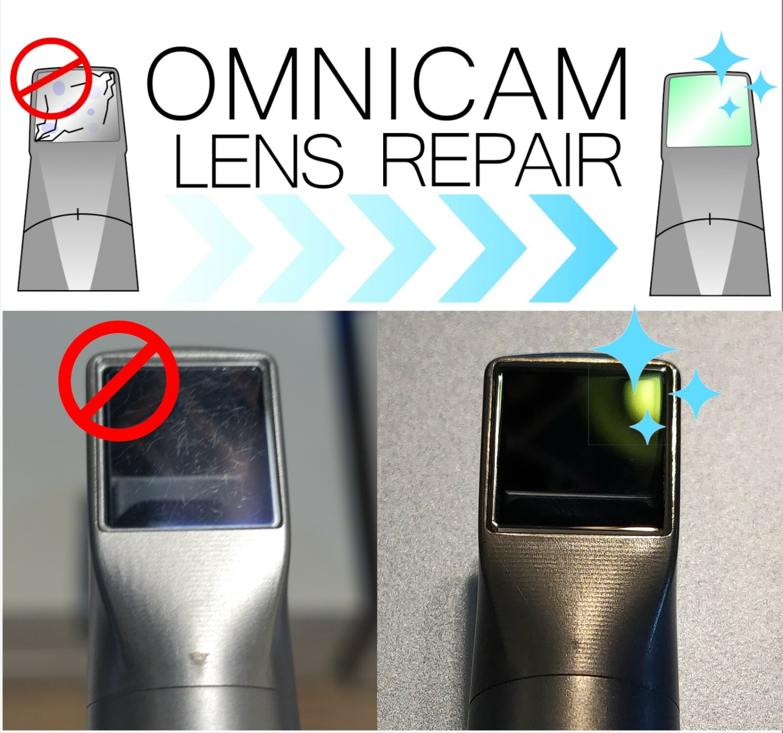Cerec Omnicam Camera Mirror Sleeve LENS Repair Service | Replace Scratched Lens