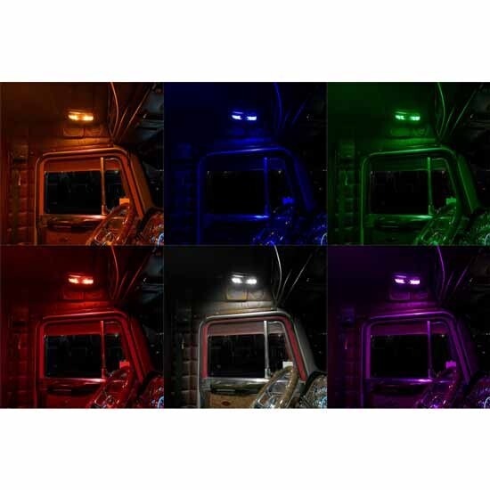 9 LED Interior Rectangular Light W/ Chrome Housing & 6 Color Option