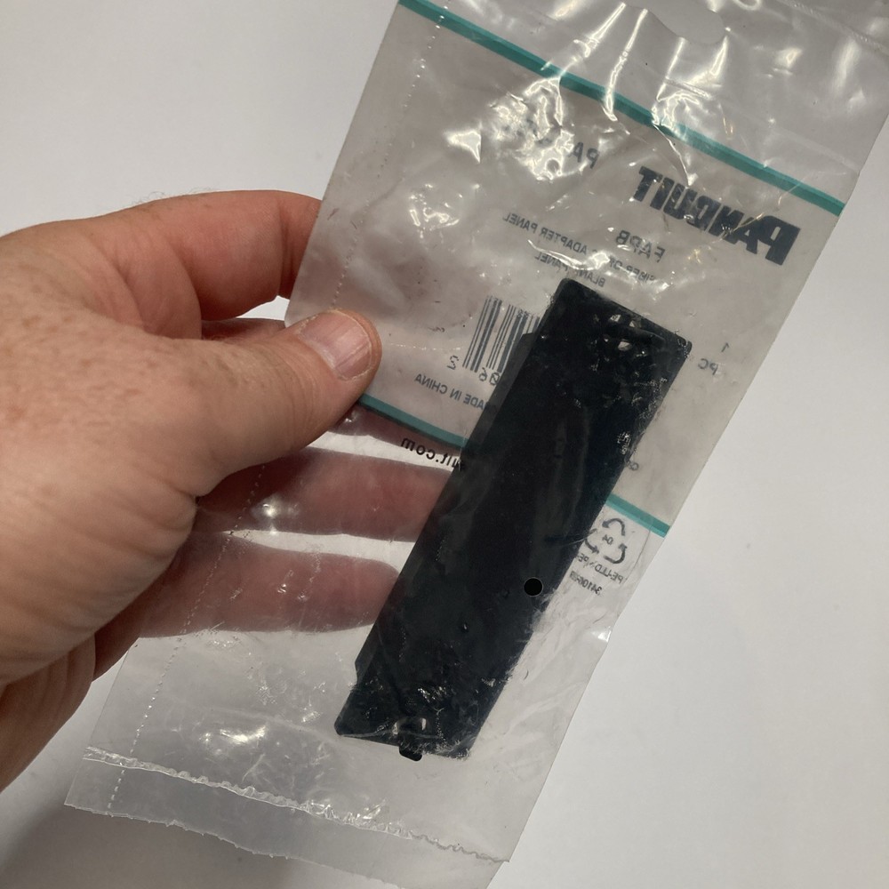 Panduit FAPB Blank Front Loading Adapter Panel Plastic Black