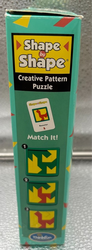 ThinkFun Shape By Shape Creative Pattern Puzzle Game New Open Complete Vtg 1999