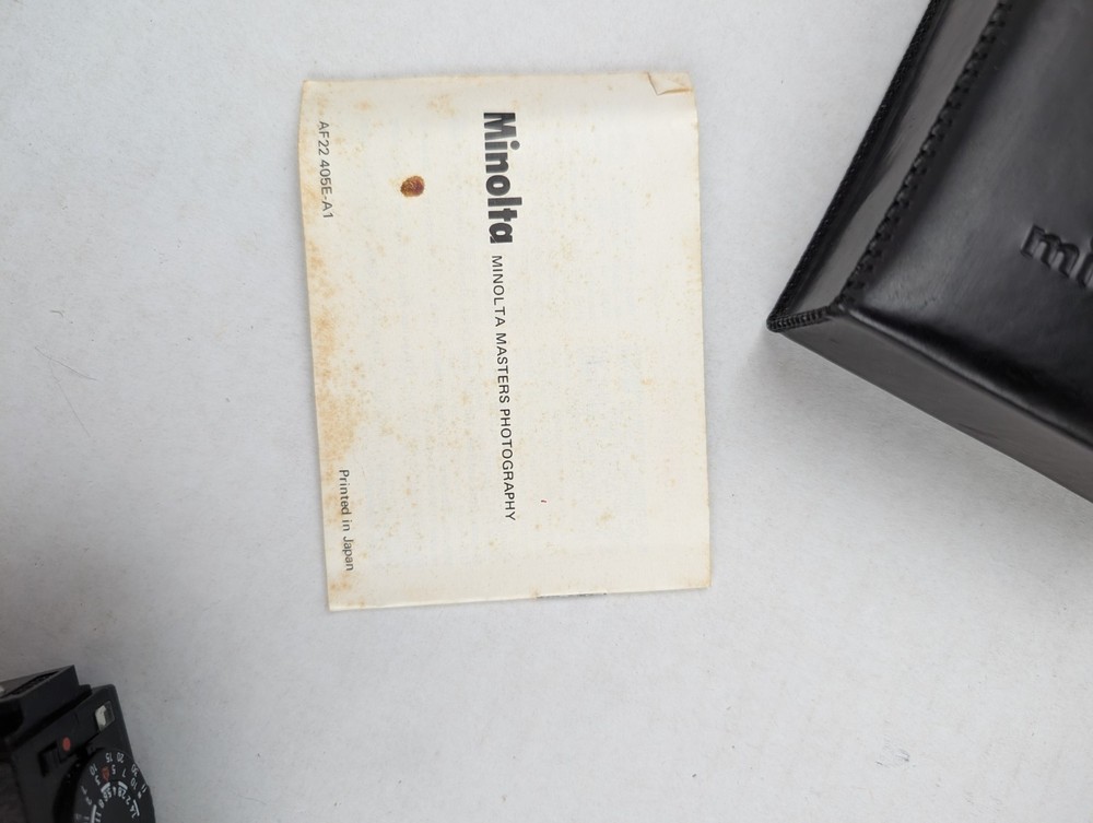 Minolta Auto Electroflash 22 Flash w Case Manual Untested Vintage Camera