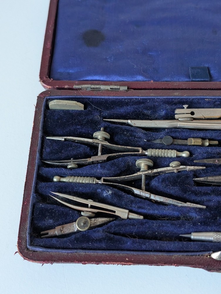 Vintage Precision Drafting Drawing Set in Case