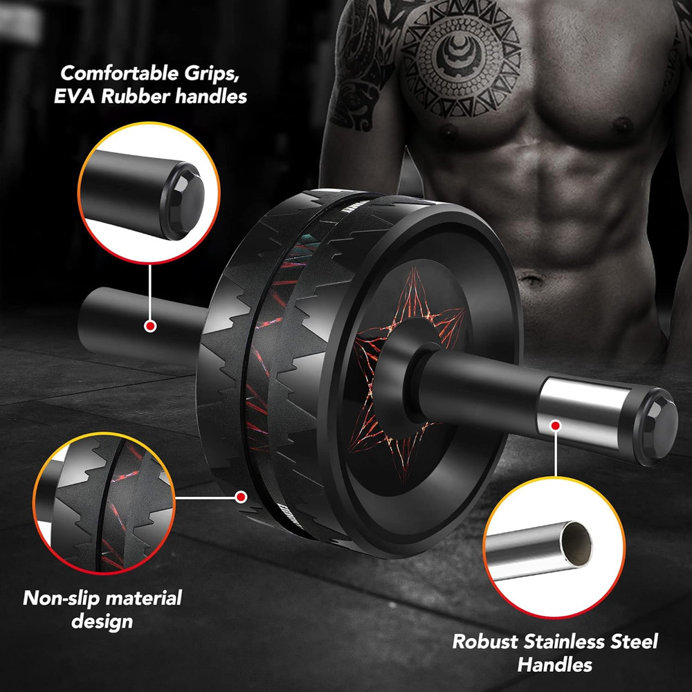 AB Roller Wheel - Ab Roller for Abdominal Workout and Core Strength Training, Po