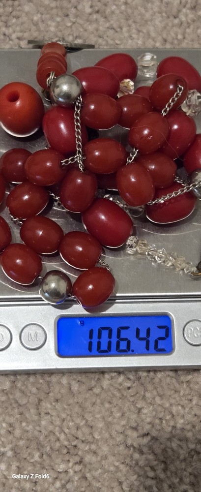 Antique cherry Bakelite Beads