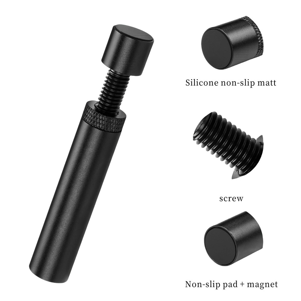 Black GPU Bracket Hard Anodized Aluminum Alloy w/Hidden Magnet for GPU Support