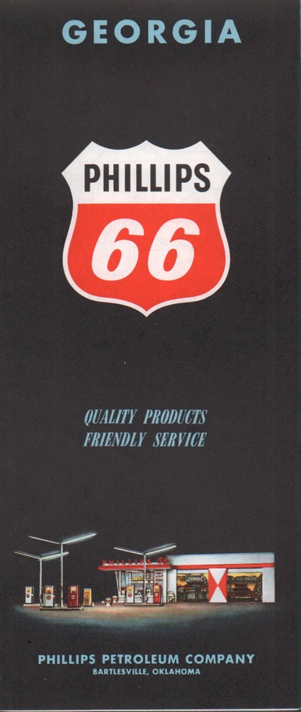 1960 Phillips 66 Road Map: Georgia NOS