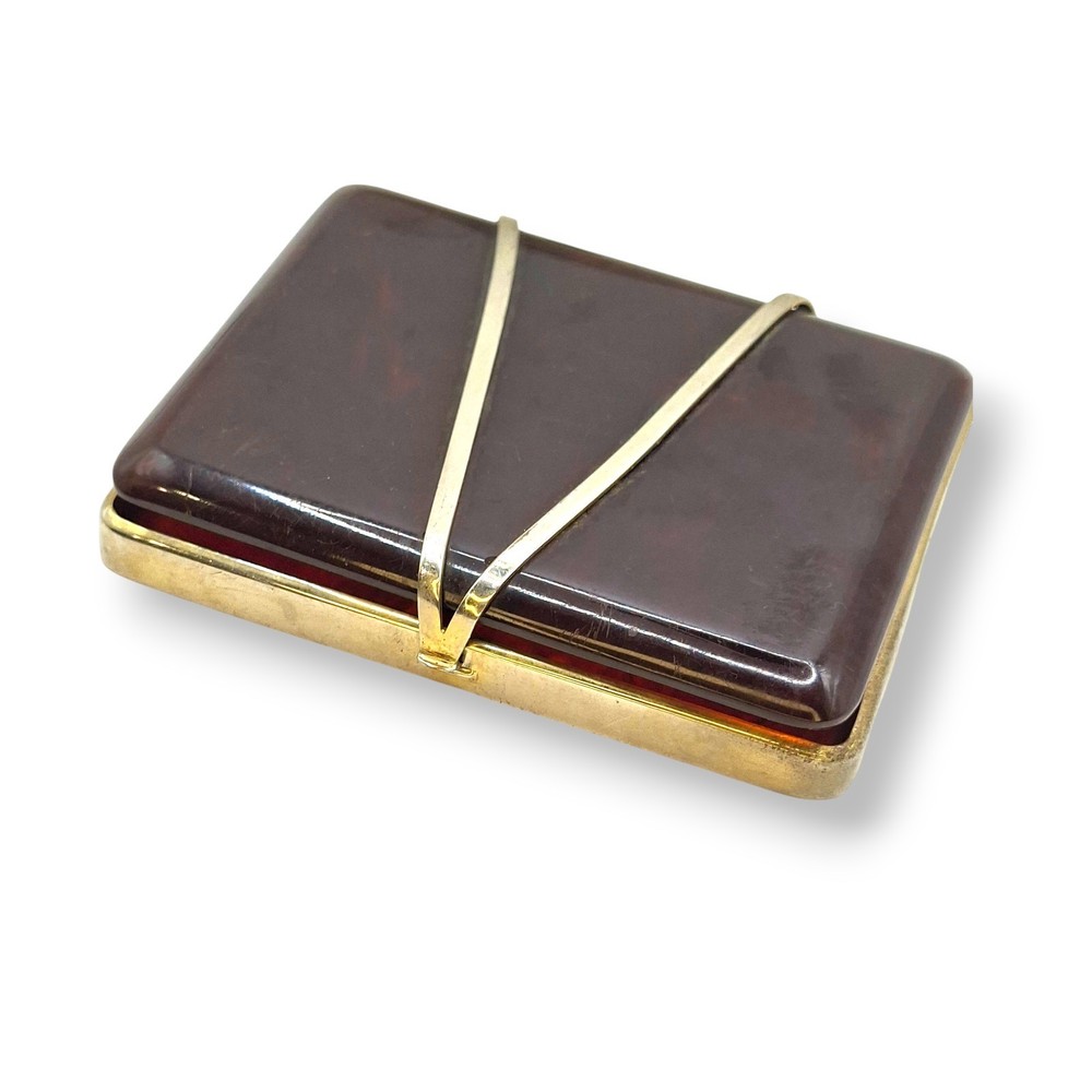 Antique faux tortoiseshell cigarrette case
