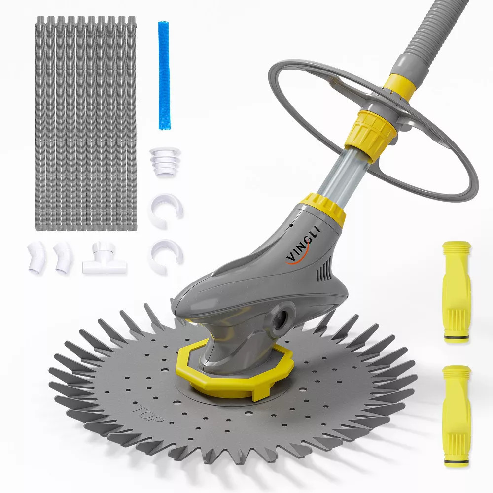 VINGLI Automatic Swimming Pool Vacuum Cleaner with Extra Hoses &