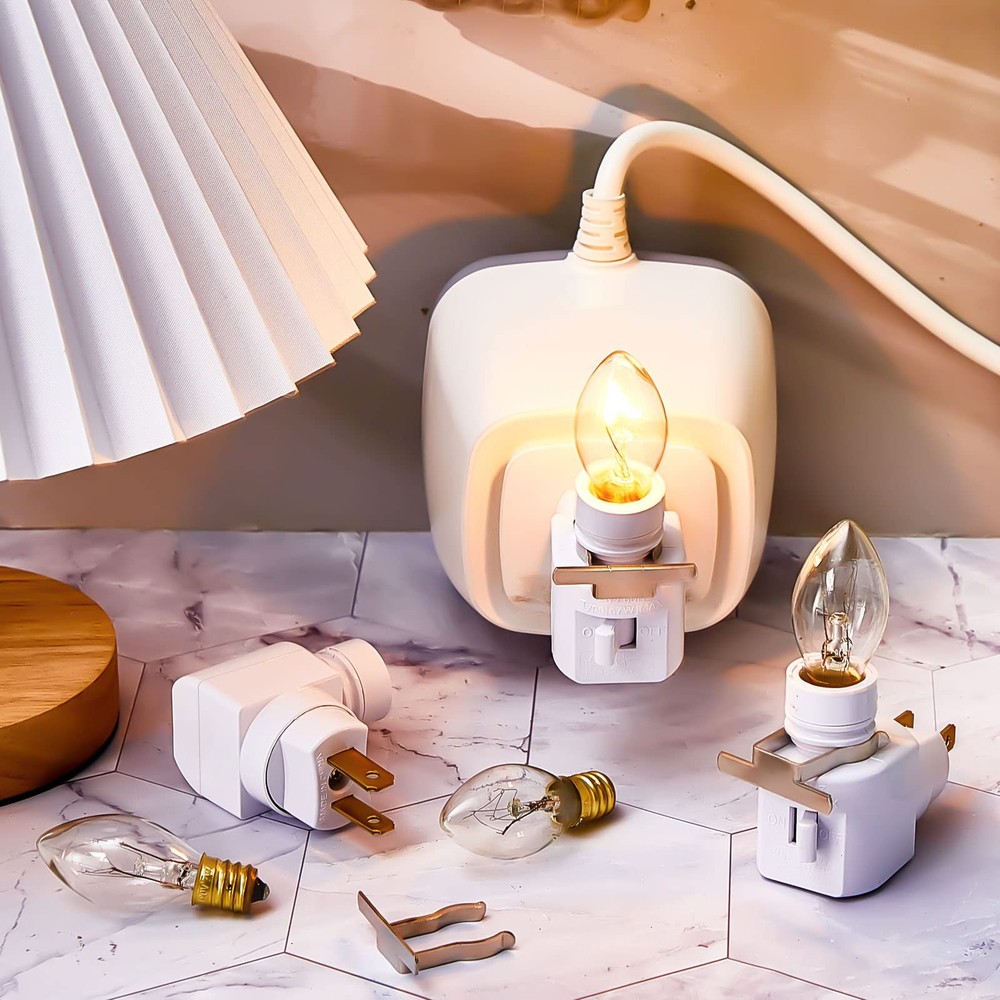 4 Sets Plug in Night Light 120V Lights into Wall Includes 7W white