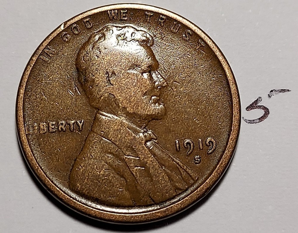 1919-S Lincoln Wheat Cent         #5