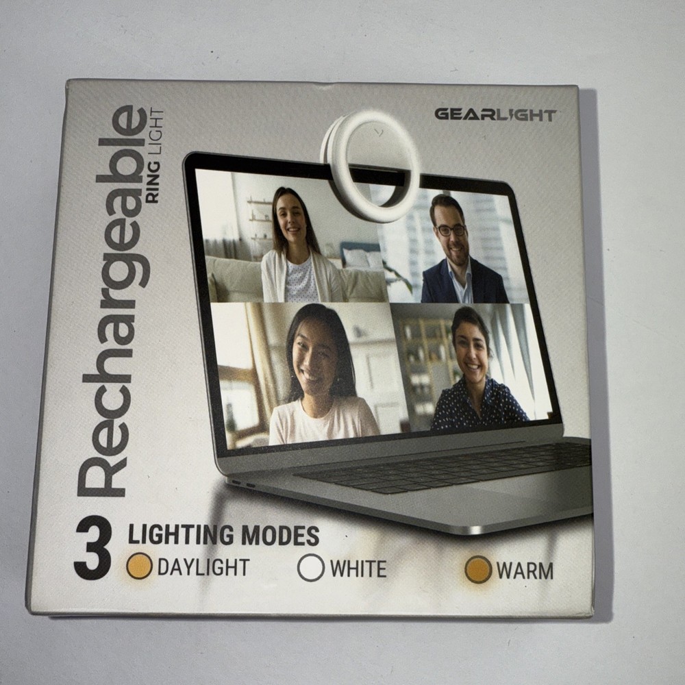 NEW GearLight - Selfie Ring Light For Laptop/Phone USB Rechargeable