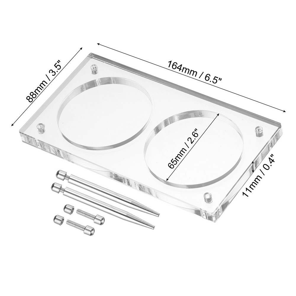 2.5" Acrylic Coin Display Frame 3D Floating Display Case Holder 2 Slots