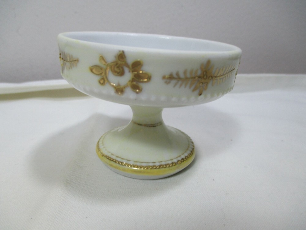 Nippon Gilt Enamel Pedestal Master Salt Cellar