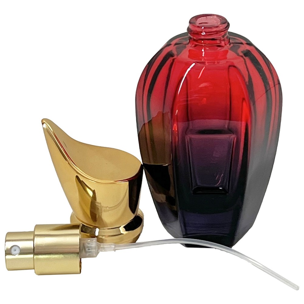 50ml 1.7oz bicolor gradient vase glass empty perfume spray bottles refillable