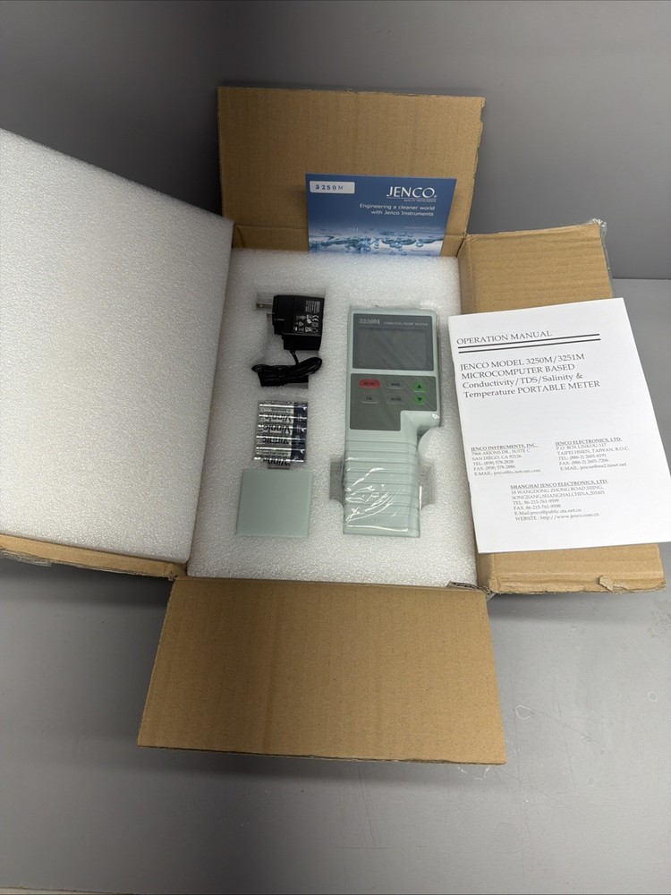 Jenco 3250M Portable Conductivity TDS Salinity Temp Meter - METER ONLY