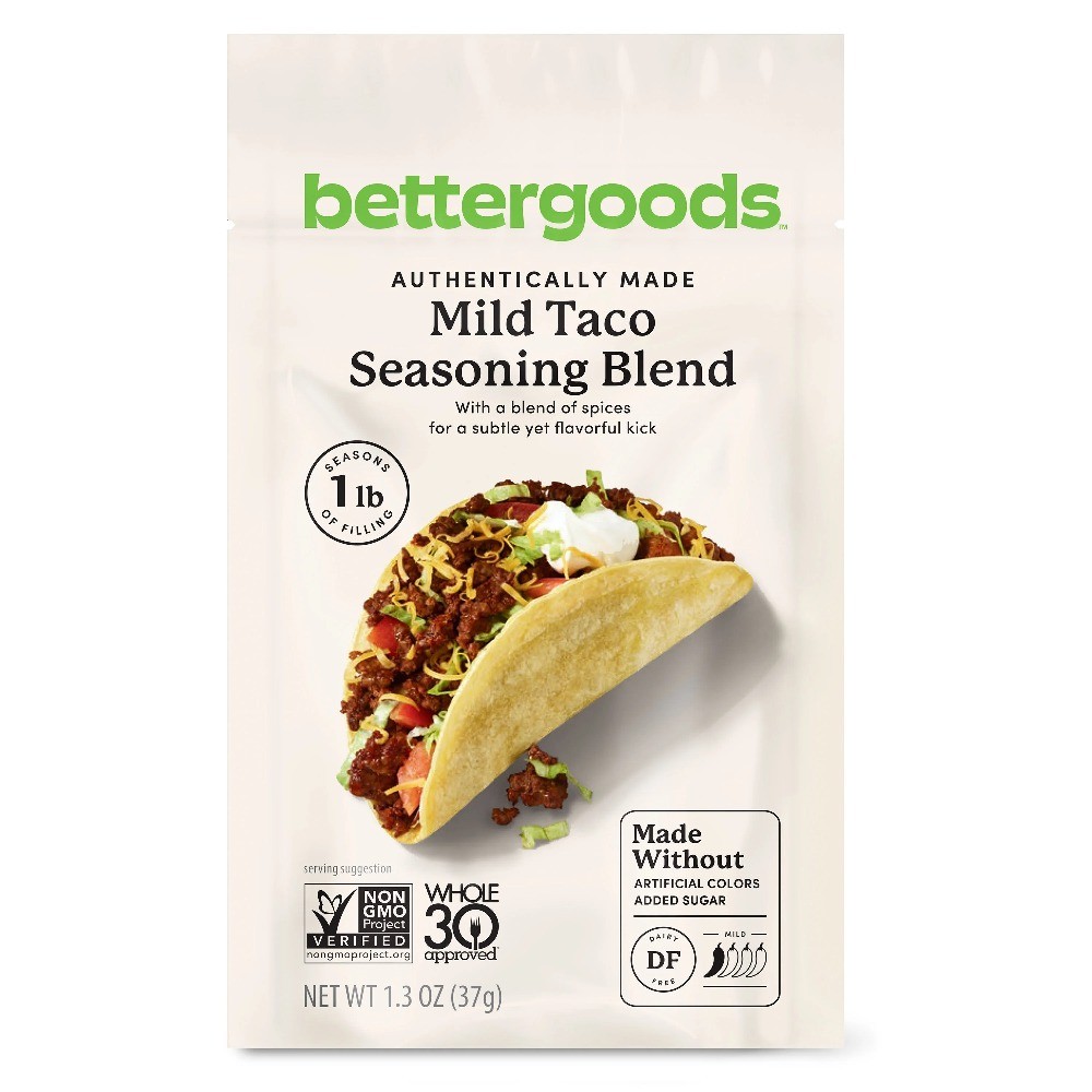 (6 pack) bettergoods Mild Taco Seasoning Blend, 1.3 oz