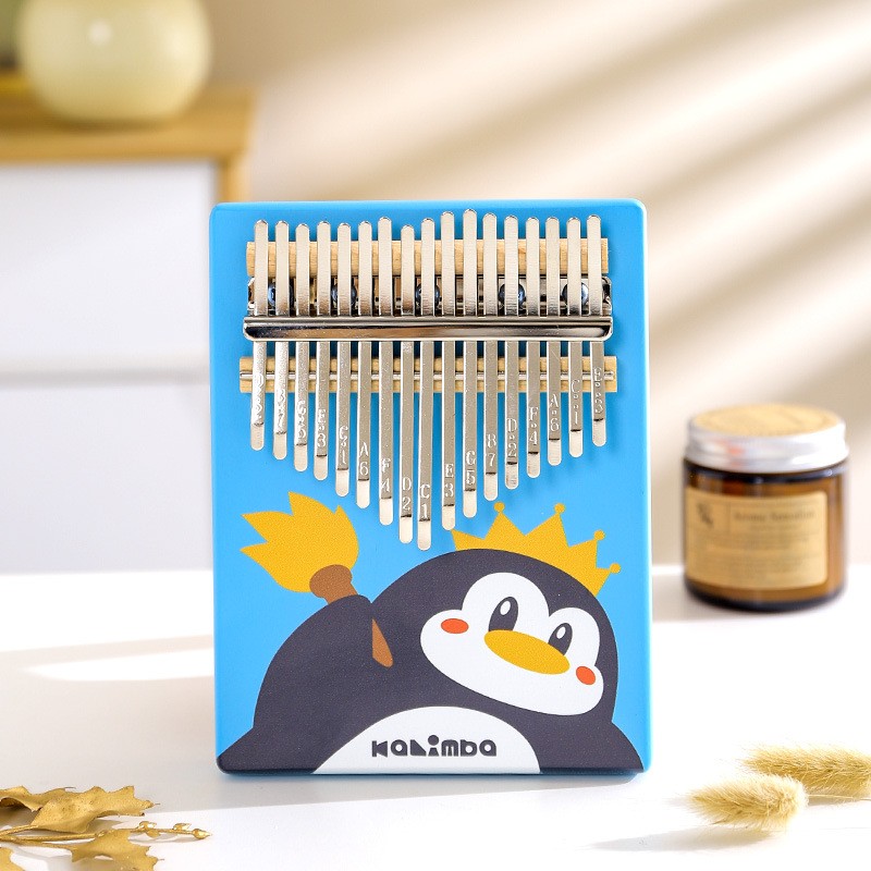 Kalimba (finger piano), 17-note solid wood painted thumb piano