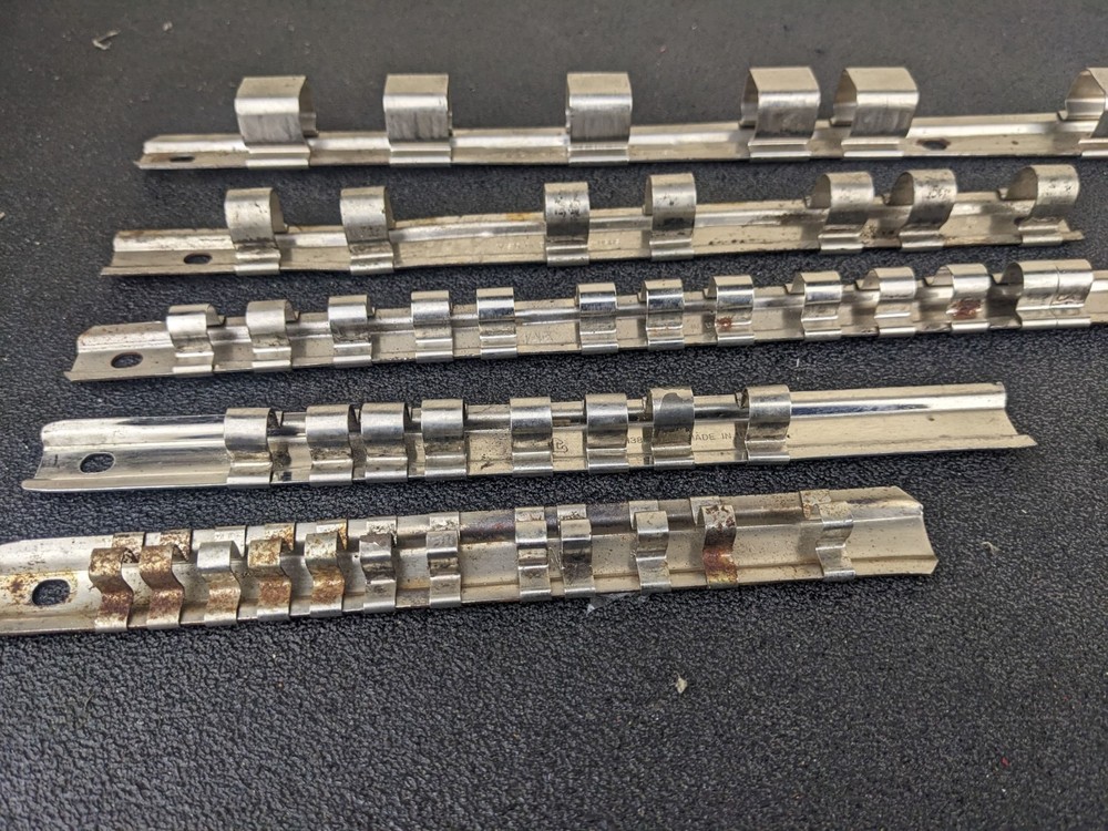 Mac Tools Metal Socket Rack Rail Lot USA