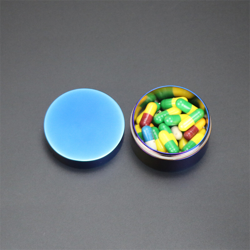 Titanium Waterproof Capsule Pill Case Holder Container EDC Pocket Metal Box