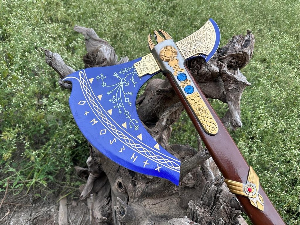 Custom Handmade Viking Forged Axe With Multi Colours