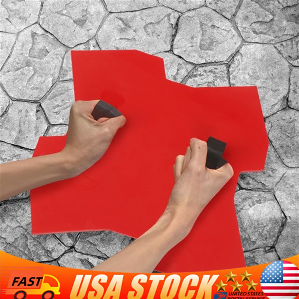 FLOWER RUBBER Concrete Stamp Stone Texture Mat Imprint Printing Cement Sidewalk