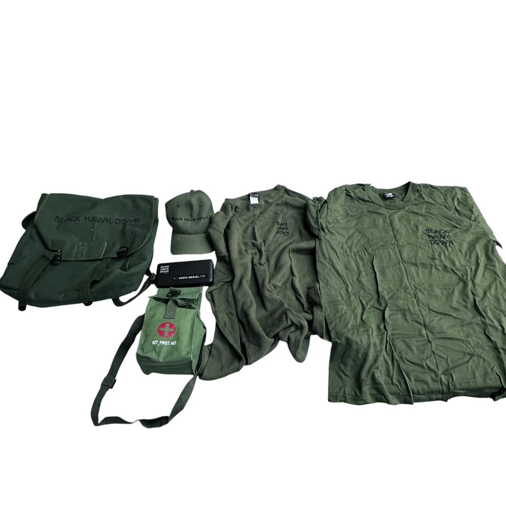 Black Hawk Down Canvas Bag LOADED - Shirts / Cap / Maglite More