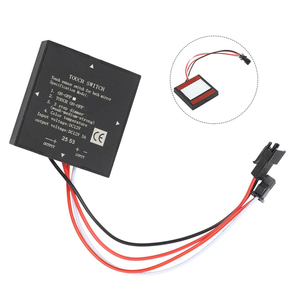 Touch Sensor Switch for LED Light Bathroom Mirror Easy and Efficient Control